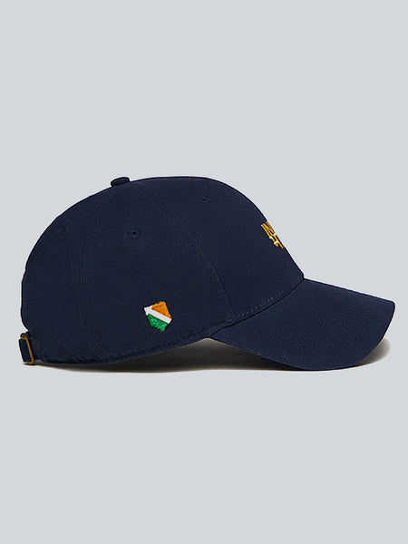 Motherland Navy Bharat India Cap 100% Cotton, Unisex Fit