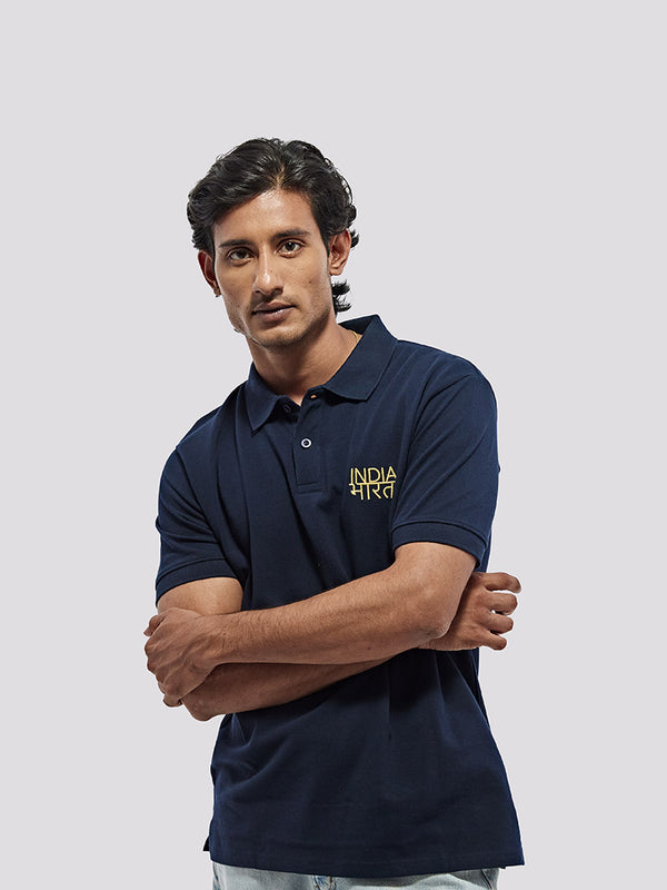Bharat-India Polo Shirt - Navy
