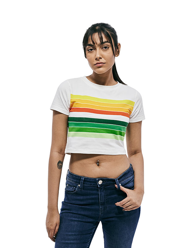 Striped T-shirt - Crop