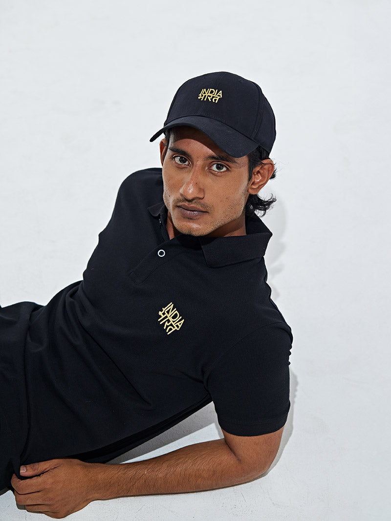 Bharat-India Cap - Black