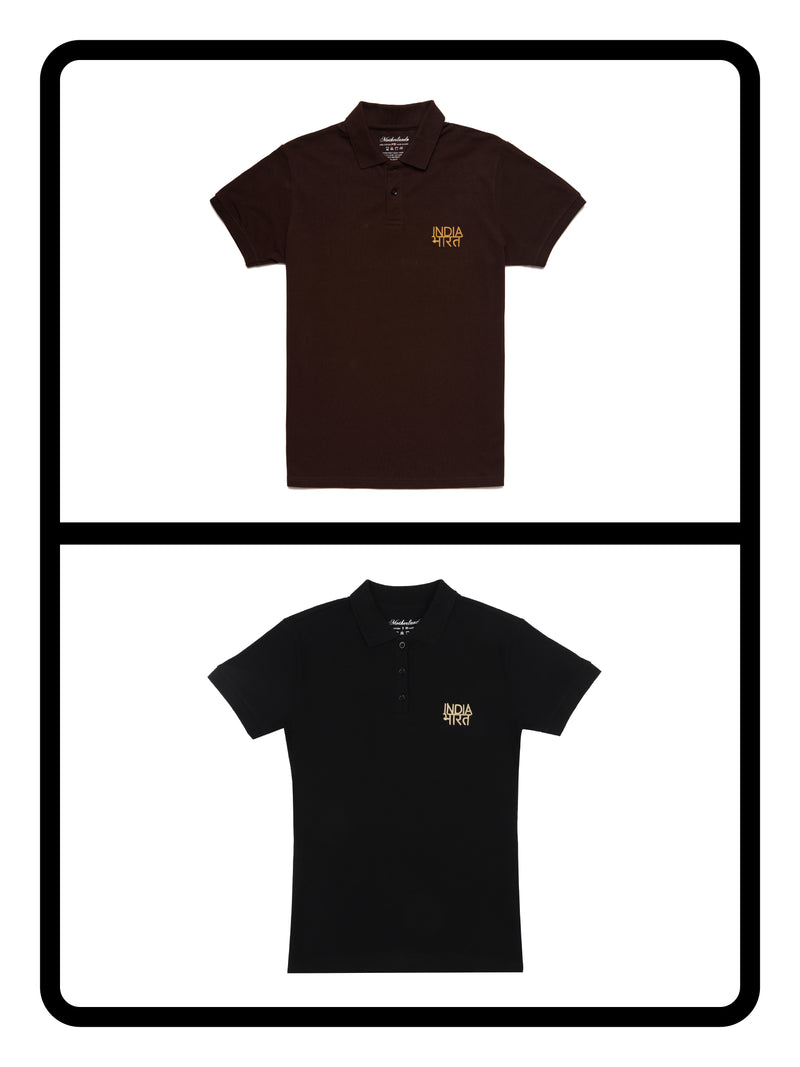 Bharat-India Polo Shirt - Couple Combo