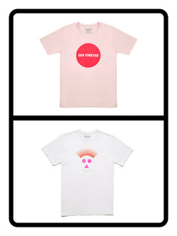 Goa Forever Pink & White T-shirt Combo