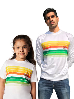 Bharat-India Sweatshirt – Unisex Fit & Unisex Bharat-India Striped T-Shirt - Not for Boomers