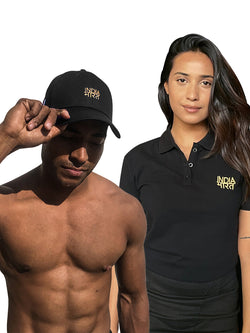 Bharat-India Polo Shirt - Women Fit & Bharat-India Black Cap