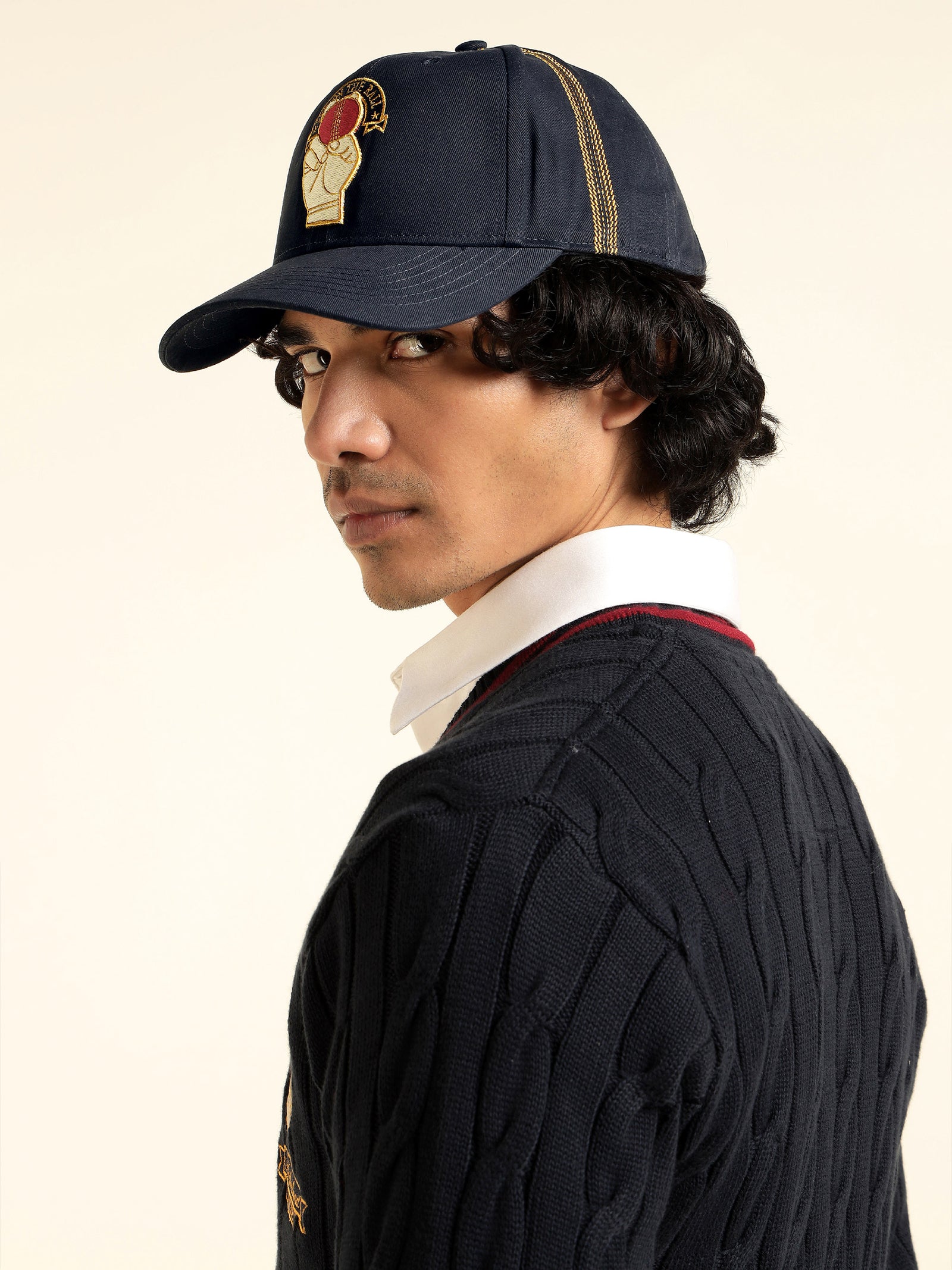 Motherland Navy Cricket Cap – 3D Gold Embroidery – Motherland