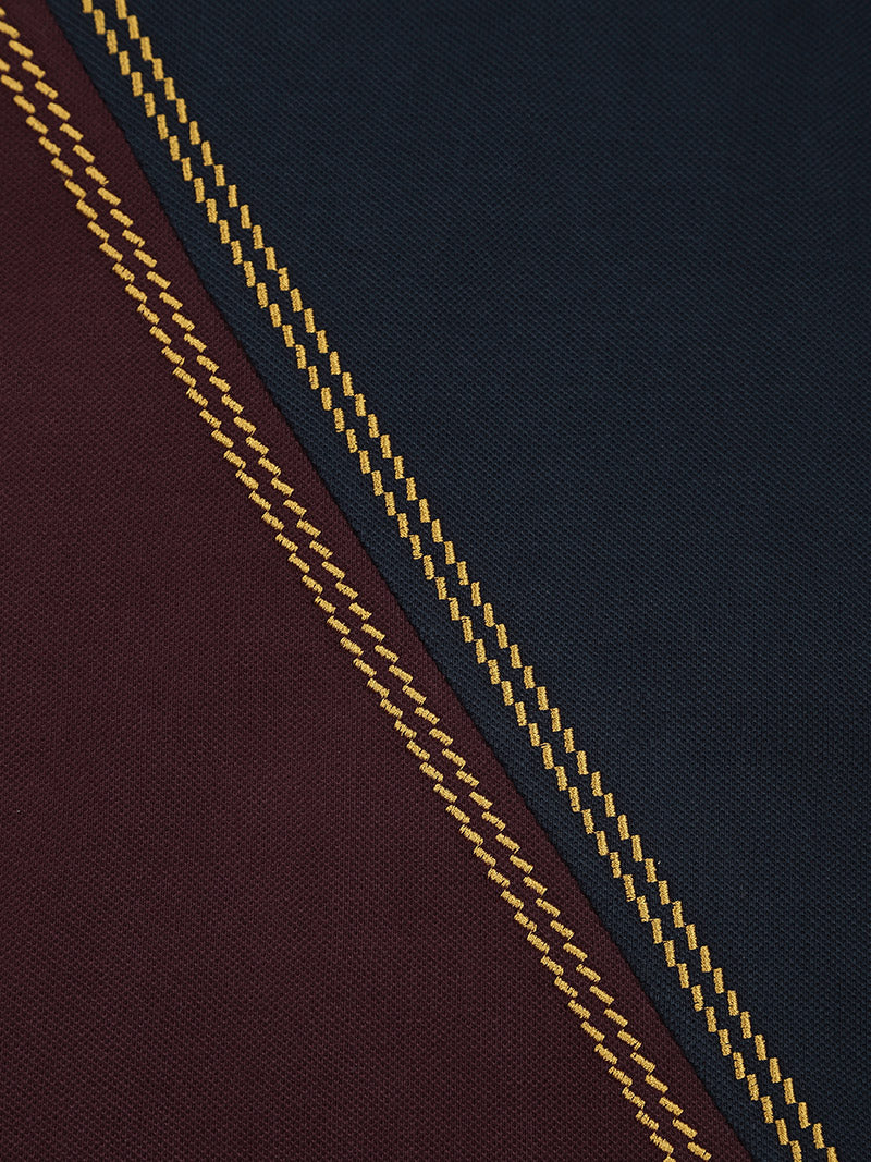 Cricket Polo Shirt - Navy & Maroon