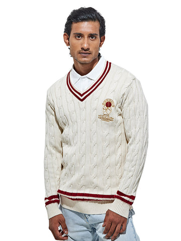 Motherland White Cricket Sweater Unisex Fit – Motherland Superstore
