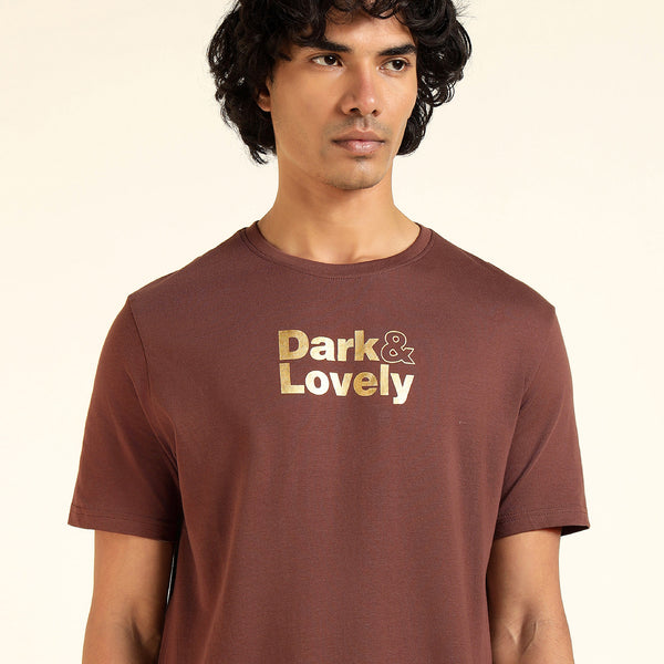 Motherland Dark & Lovely Rich Brown Half Sleeves T-Shirt
