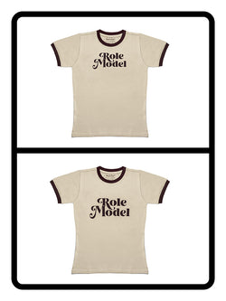 ROLE MODE T-SHIRT BROWN & VANILLA COUPLE COMBO
