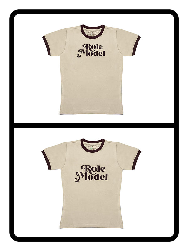 ROLE MODE T-SHIRT BROWN & VANILLA COUPLE COMBO