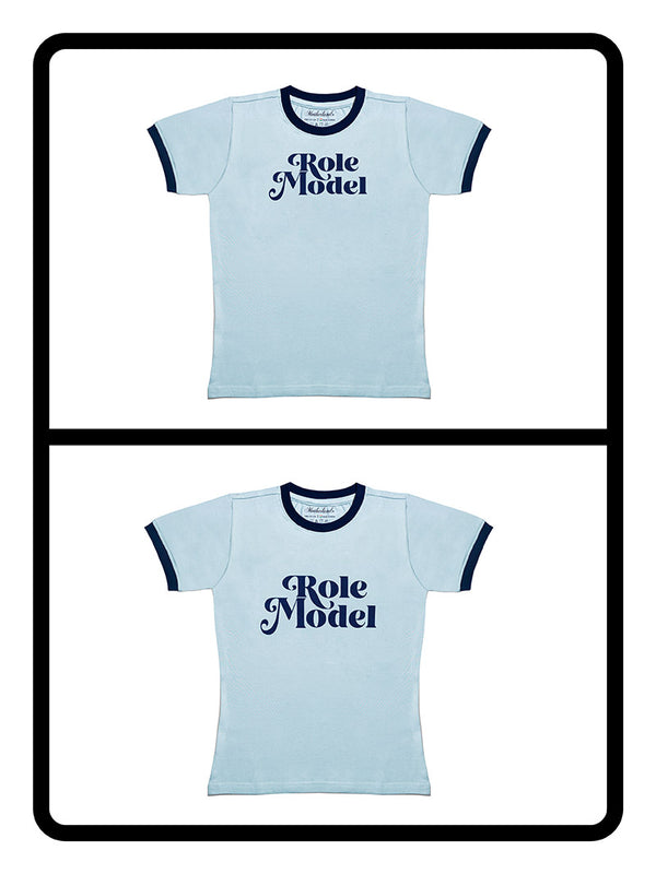 ROLE MODE T-SHIRT NAVY & BLUE COUPLE COMBO