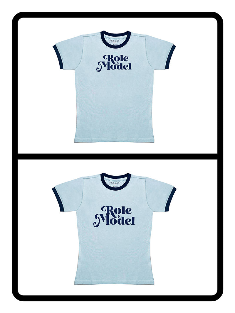 ROLE MODE T-SHIRT NAVY & BLUE COUPLE COMBO