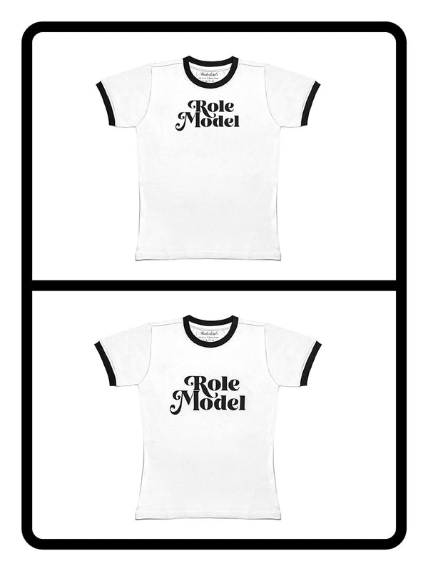 ROLE MODE T-SHIRT WHITE & BLACK COUPLE COMBO