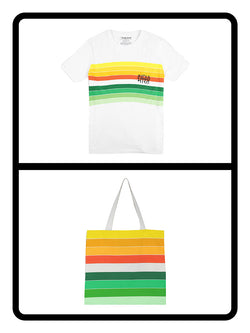 Striped T-shirt and Tote Bag Combo