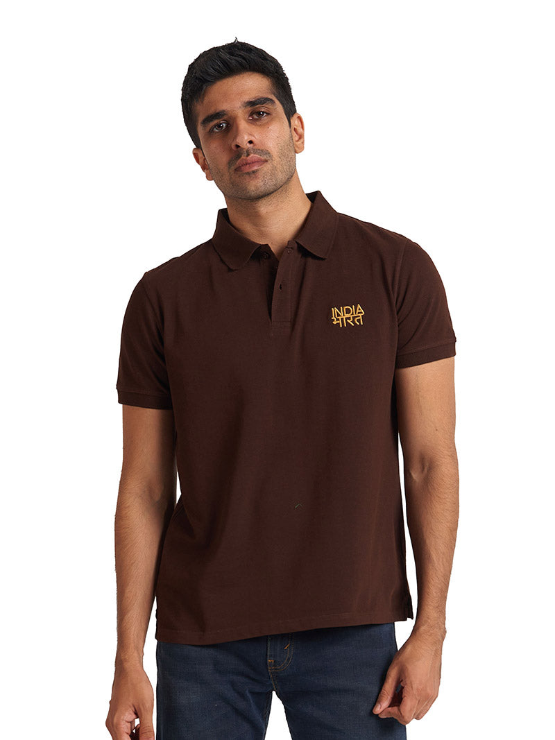 Bharat-India Polo Shirt - Brown