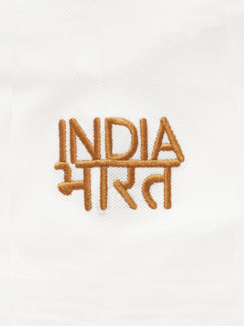 Bharat-India Polo Shirt - White