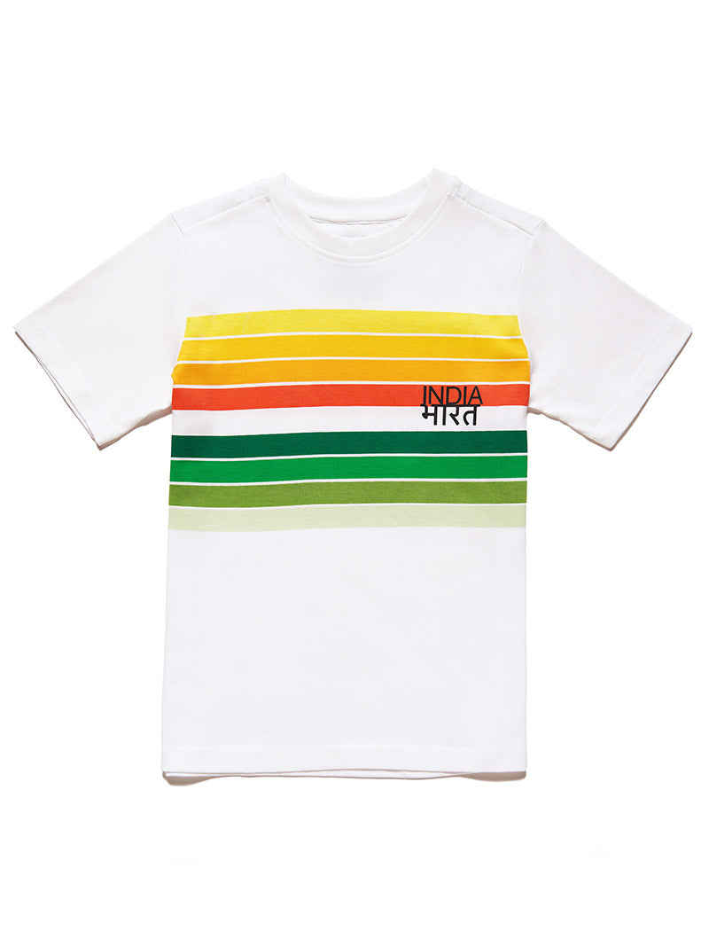 Bharat-India Striped T-shirt - Not for Boomers