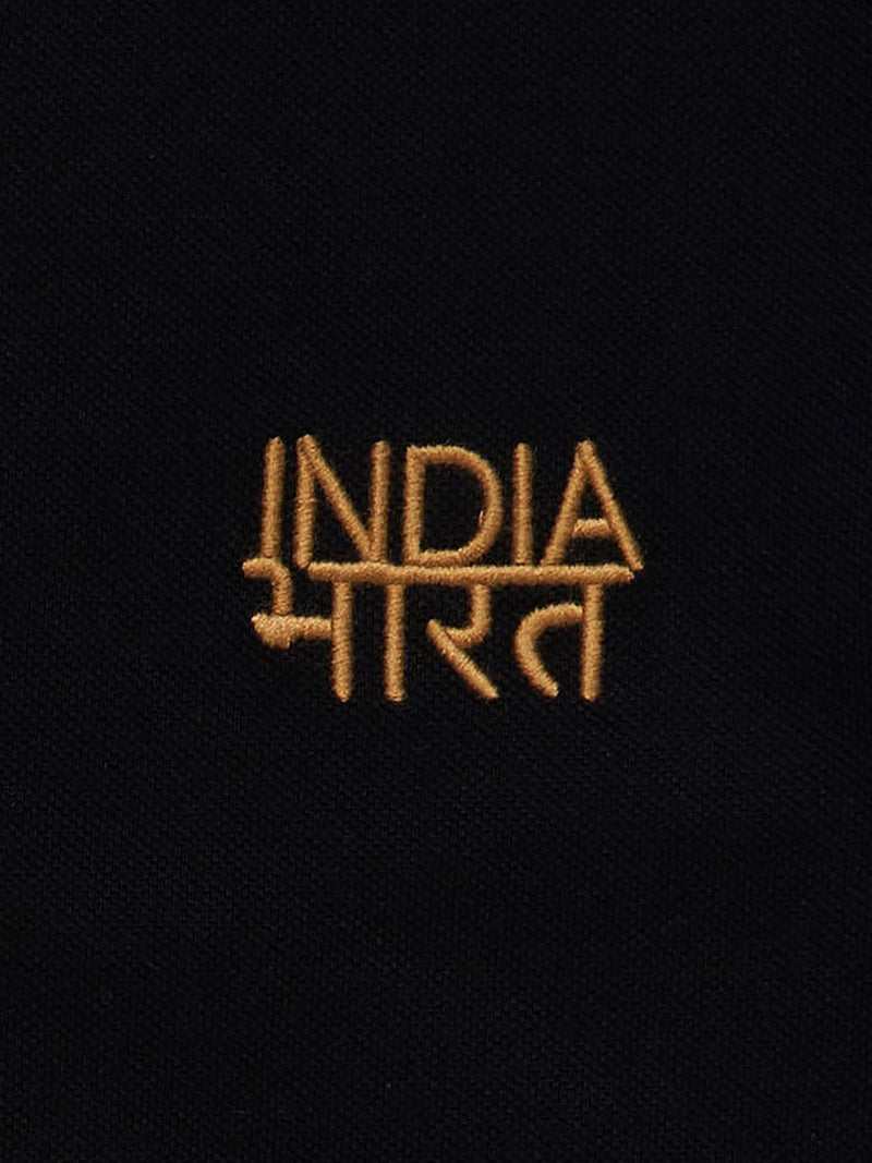 Bharat-India Polo Shirt - Black